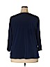 Susan Graver Blue 3/4 Sleeve Top Size 2X - photo 2
