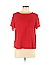 Lily White 100% Polyester Red Short Sleeve Blouse Size L - photo 1