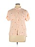 A New Day 100% Rayon Pink Short Sleeve Blouse Size XL - photo 1