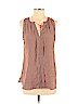 Ann Taylor 100% Polyester Orange Sleeveless Blouse Size S - photo 1