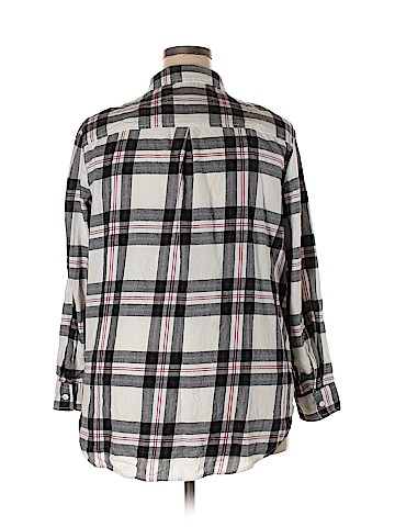 Faded Glory Plus Long Sleeve Button-Down Shirt (view 2)