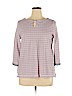 T by Talbots 100% Cotton Pink 3/4 Sleeve Top Size XL - photo 1