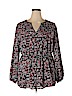 Terra & Sky 100% Polyester Black Long Sleeve Blouse Size 2X - photo 1