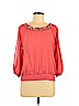 Charlotte Russe 100% Polyester Pink Long Sleeve Blouse Size M - photo 1