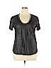 J. Crew Factory Store 100% Cotton Black Short Sleeve Top Size XL - photo 1