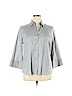 Foxcroft 100% Cotton Gray Long Sleeve Button-Down Shirt Size XL - photo 1