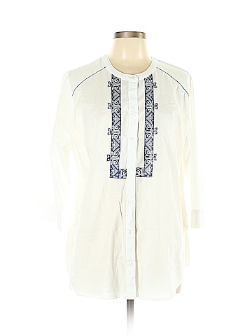 Lane Bryant 3/4 Sleeve Button-Down Shirt (view 1)