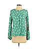 Ann Taylor LOFT Outlet 100% Polyester Green Long Sleeve Blouse Size S (petite) - photo 1