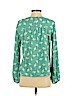 Ann Taylor LOFT Outlet 100% Polyester Green Long Sleeve Blouse Size S (petite) - photo 2