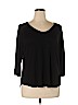 Papermoon Black 3/4 Sleeve Top Size 1X - photo 1
