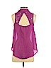 Kirra Purple Sleeveless Button-Down Shirt Size S - photo 2