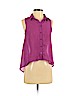 Kirra Purple Sleeveless Button-Down Shirt Size S - photo 1