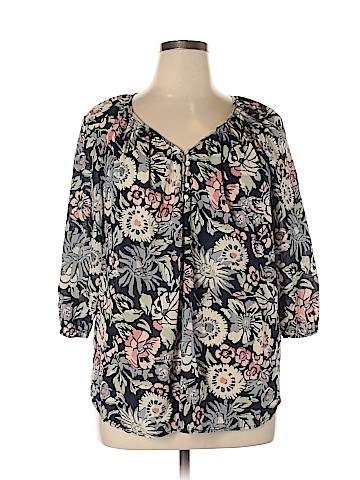 Chaps 3/4 Sleeve Blouse (view 1)