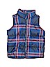 Old Navy 100% Polyester Plaid Blue Vest Size 8 - photo 1