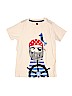 Tea 100% Cotton Graphic Tan Short Sleeve T-Shirt Size 6 - 7 - photo 1