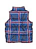 Old Navy 100% Polyester Plaid Blue Vest Size 8 - photo 2