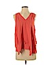 Theory 100% Polyester Orange Sleeveless Blouse Size S - photo 1