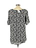 H&M 100% Polyester Black Short Sleeve Blouse Size 10 - photo 2