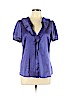 BCBGMAXAZRIA 100% Polyester Purple Short Sleeve Blouse Size L - photo 1