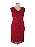 Connected Apparel Red Cocktail Dress Size 16 - photo 1