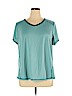 St. John's Bay 100% Polyester Green Short Sleeve Blouse Size 1X - photo 1