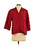 Eileen Fisher 100% Silk Red Long Sleeve Silk Top Size S (petite) - photo 1