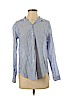 H&M 100% Cotton Blue Long Sleeve Button-Down Shirt Size 4 - photo 1