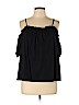 H&M 100% Cotton Black Short Sleeve Top Size L - photo 1