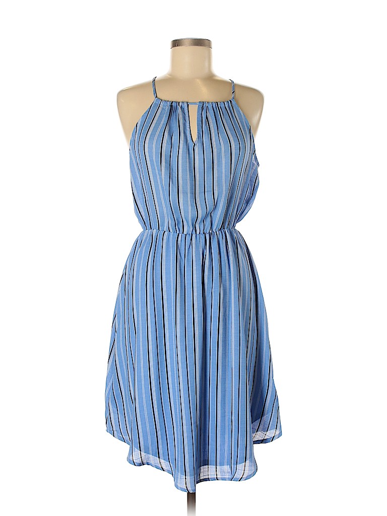 Collective Concepts 100% Polyester Blue Casual Dress Size M - photo 1