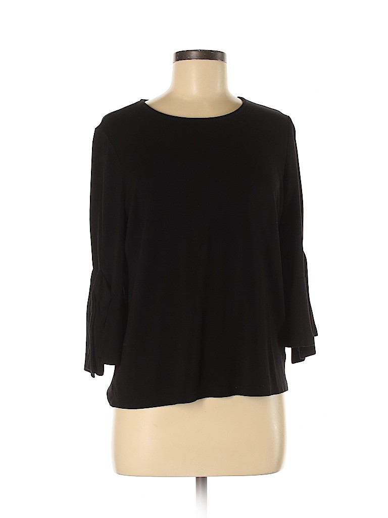 Halogen Black 3/4 Sleeve Top Size M - photo 1