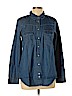 Forever 21 100% Cotton Blue Long Sleeve Button-Down Shirt Size L - photo 1