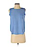Ann Taylor LOFT 100% Polyester Blue Short Sleeve Blouse Size XXS (petite) - photo 1