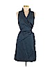 Ann Taylor LOFT 100% Cotton Blue Casual Dress Size 10 - photo 1