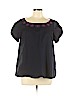 DKNY Black Short Sleeve Blouse Size 12 - photo 1