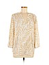 NYDJ 100% Polyester Tan 3/4 Sleeve Blouse Size M - photo 1