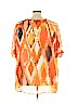 Ashley Stewart 100% Polyester Orange Short Sleeve Blouse Size 26 - photo 2