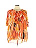 Ashley Stewart 100% Polyester Orange Short Sleeve Blouse Size 26 - photo 1