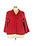 Talbots 100% Linen Red 3/4 Sleeve Button-Down Shirt Size 24 - photo 1