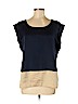 Daniel Rainn 100% Polyester Blue Short Sleeve Blouse Size M - photo 1