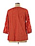 Alia 100% Cotton Orange 3/4 Sleeve Blouse Size 16 - photo 2