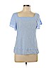 Vince Camuto Blue Short Sleeve Top Size L - photo 1