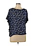 Vince Camuto 100% Polyester Blue Short Sleeve Blouse Size L - photo 1