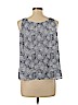 Ann Taylor LOFT 100% Polyester Blue Sleeveless Blouse Size L (petite) - photo 2