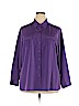 Elementz 100% Polyester Purple Long Sleeve Blouse Size 2X - photo 1