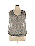 Old Navy 100% Polyester Gray Sleeveless Blouse Size XL - photo 1