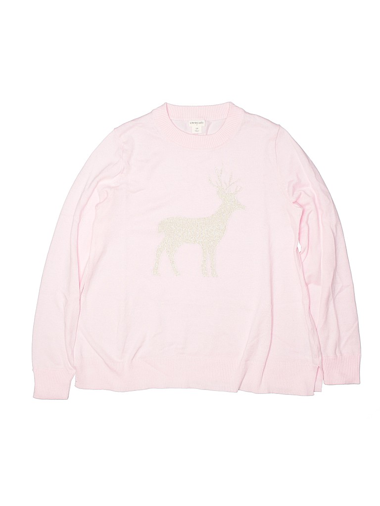 Crewcuts Outlet 100% Cotton Pink Pullover Sweater Size 14 - photo 1