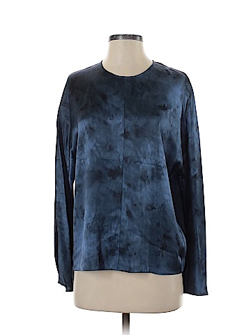 Vince. Long Sleeve Silk Top (view 1)