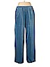 Coldwater Creek 100% Polyester Blue Velour Pants Size XL - photo 1