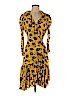 Diane von Furstenberg 100% Nylon Yellow Casual Dress Size S - photo 1