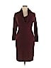 Connected Apparel 100% Acrylic Red Casual Dress Size XL - photo 1